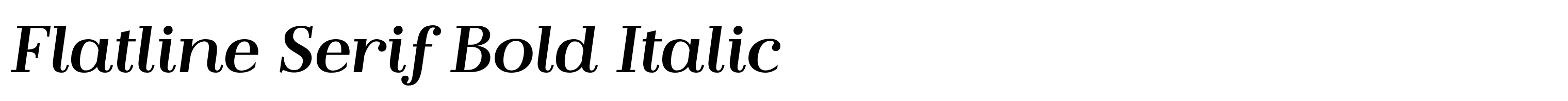 Flatline Serif Bold Italic